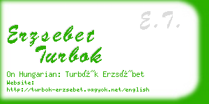 erzsebet turbok business card